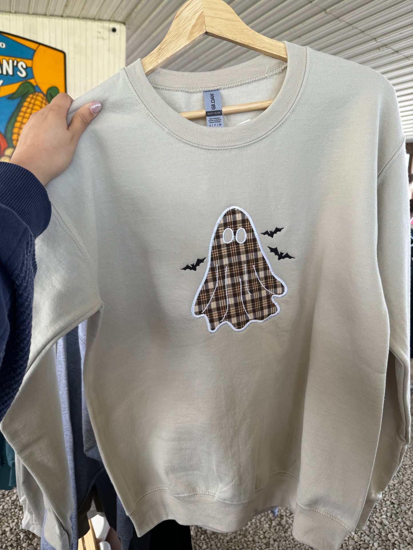 Plaid Ghost Crewneck