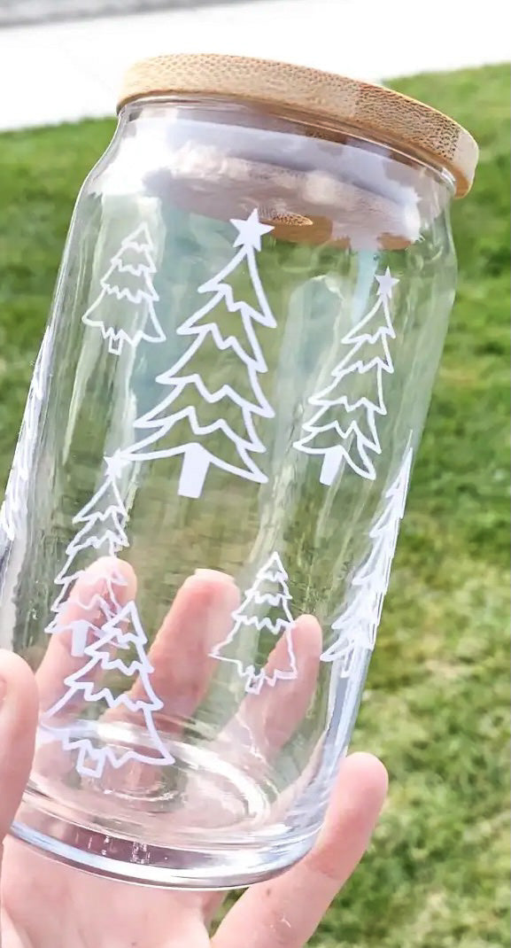 Christmas Tree Glass Cup