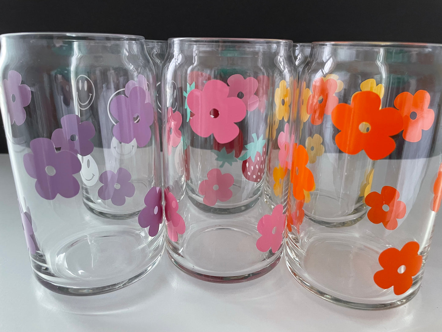 Floral Glass Cups
