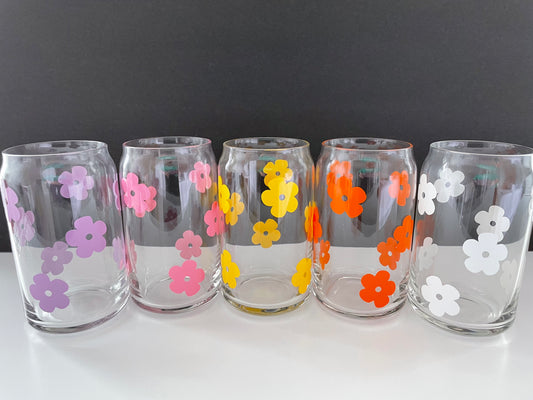 Floral Glass Cups