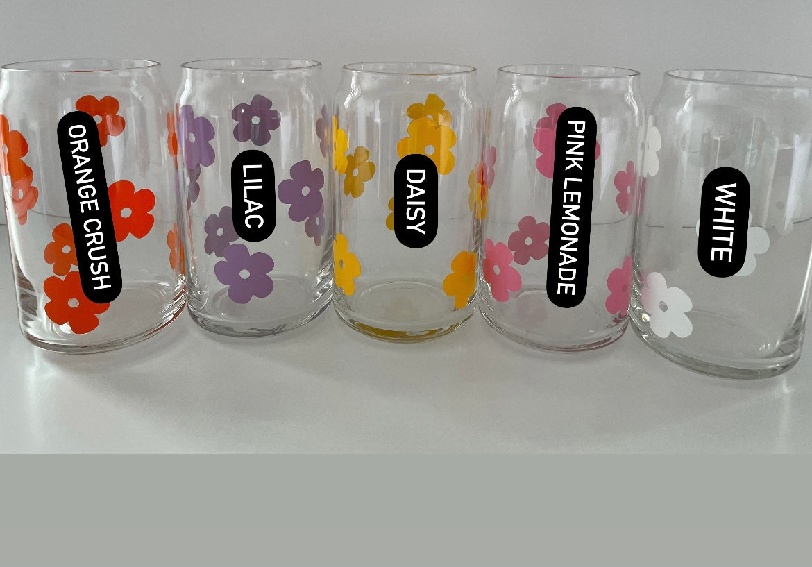 Floral Glass Cups