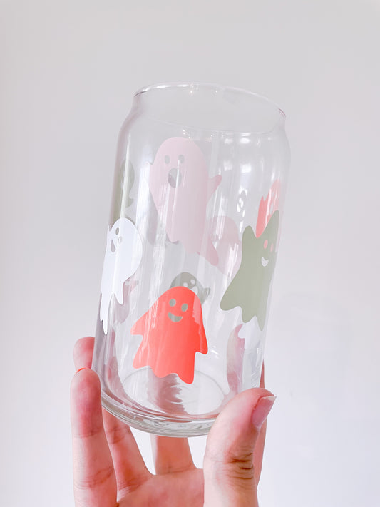 Pastel Ghostie Glass Cup