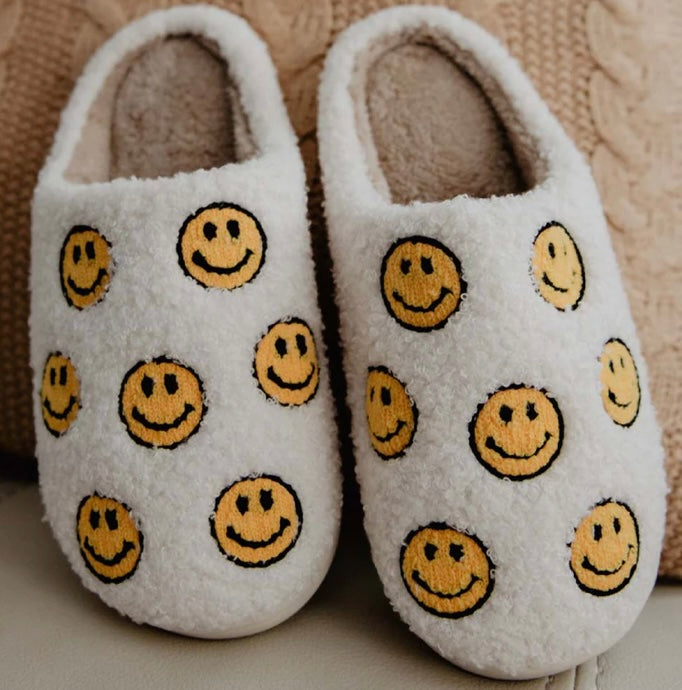 All Over Smiley Face Slippers