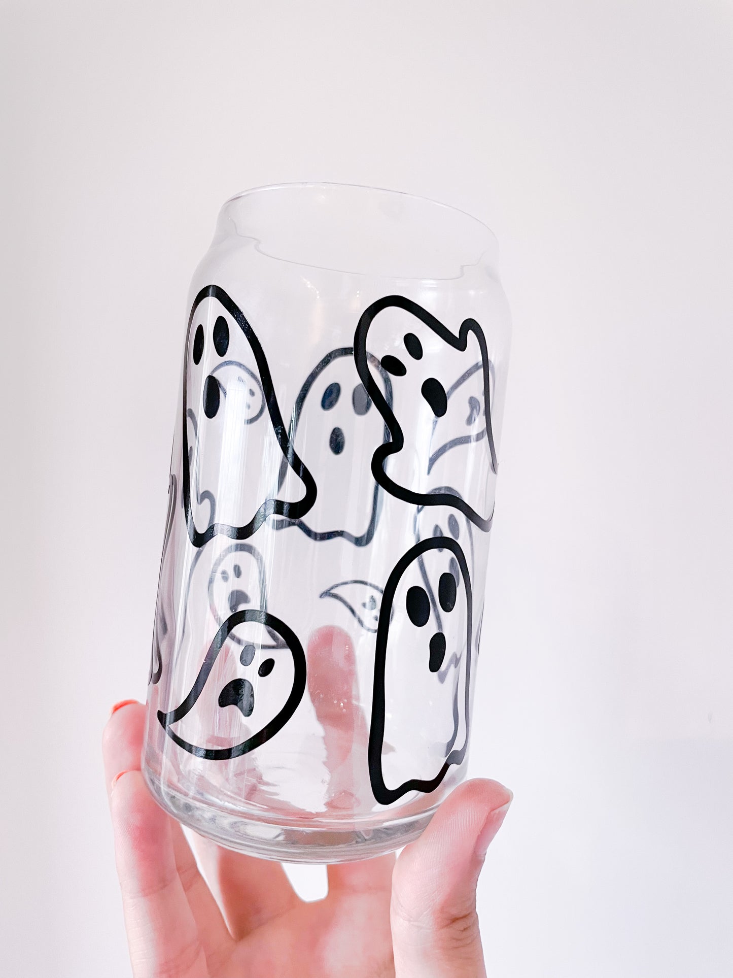 Ghost Outline Glass Cup