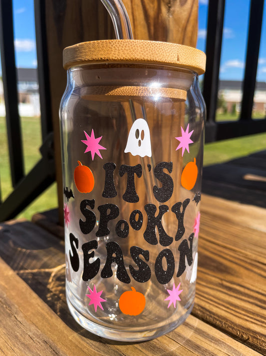 It’s Spooky Season Glass Cup